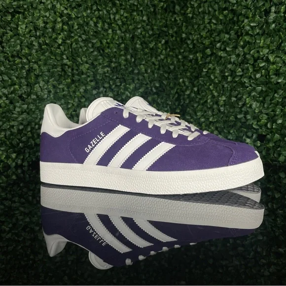 adidas gazelle silver green womens adidas Gazelle Golf Shoe, Preloved Violet/Ftwr White/Aurora Plum, Size: 5 main image 1